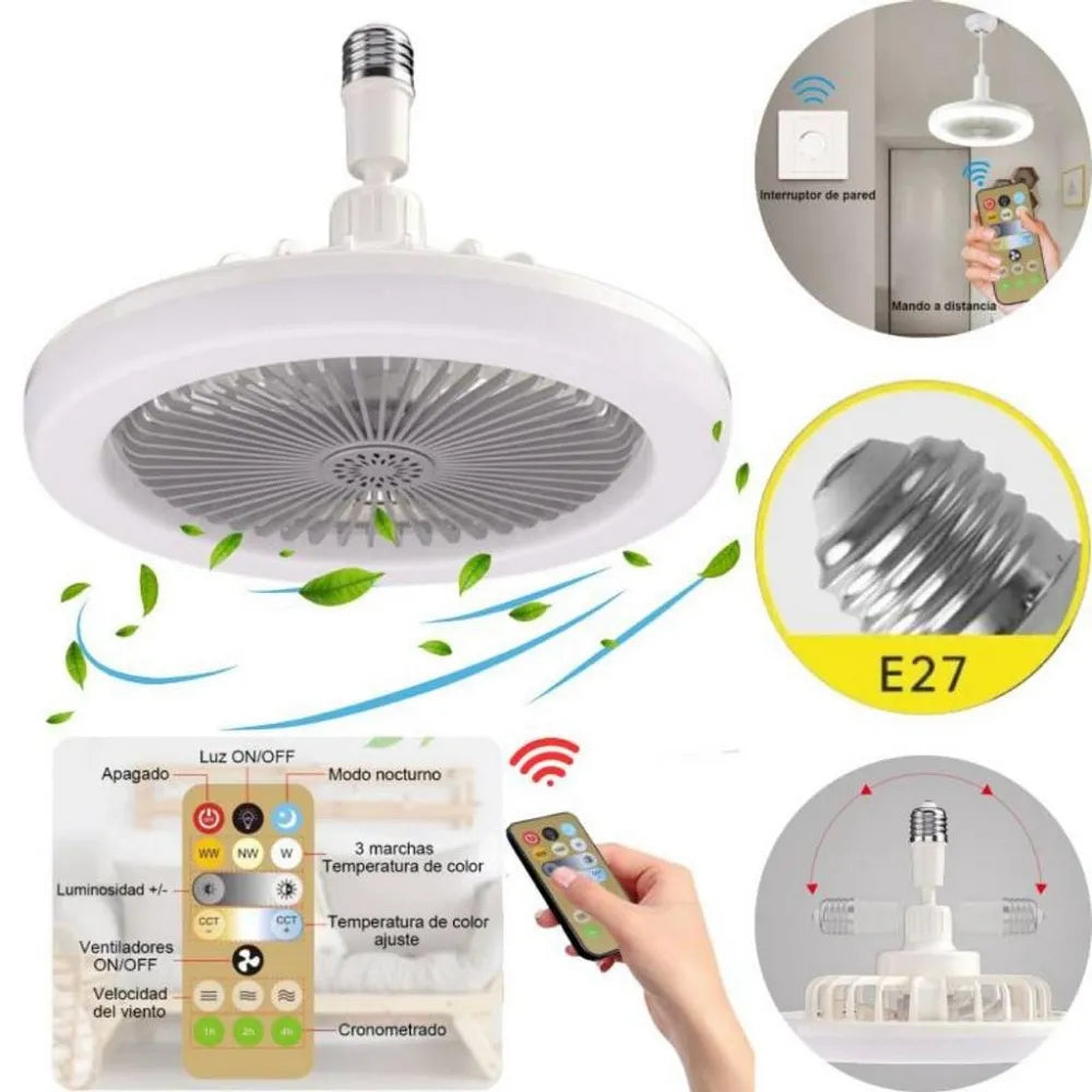 ABANICO CON LED Y AROMATIZANTE MULTIFUNCIONAL